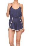 Navy Capri Romper