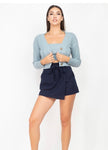 Sky Blue Cardigan/Tube Top Set