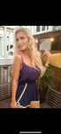 Navy Capri Romper