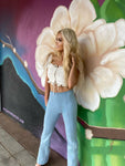 Eyelet Lace-Up Top