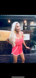 Coral Capri Romper
